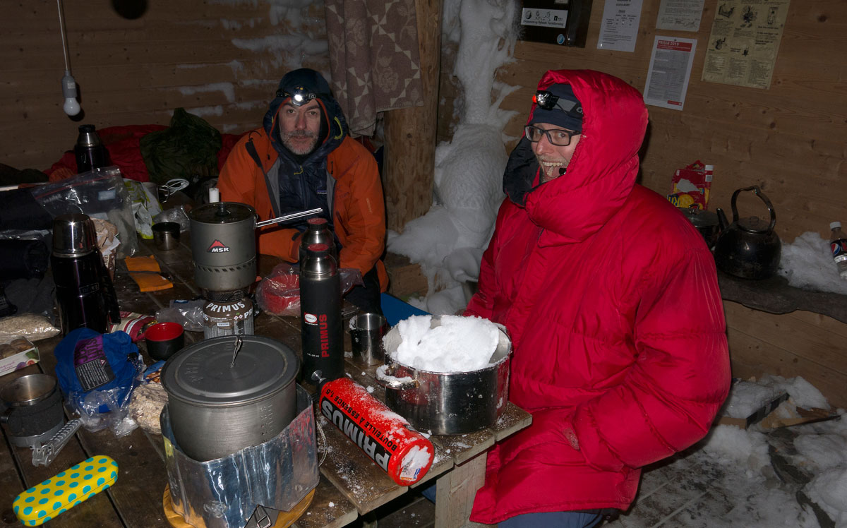 Kochen in der Hütte
